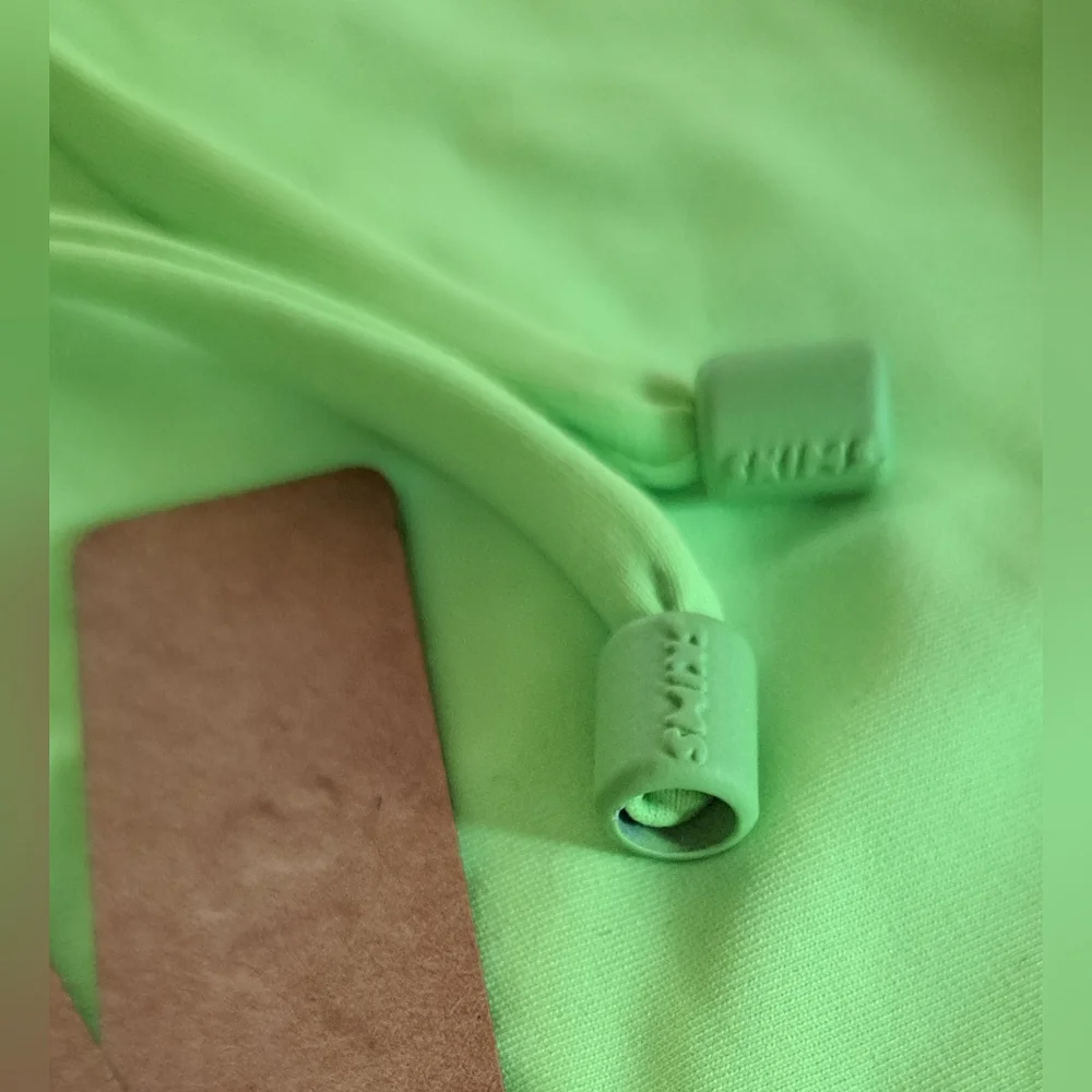 ⛱️NWT SKIMS 2 Piece long sleeve Bikini Top & Midrise bottoms Set NEON GREEN 3X